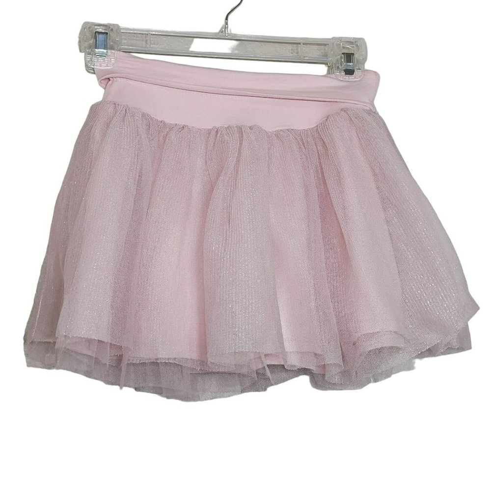 Gymboree Girl's Size 8 Pink Ballerina/Barbie Short Skirt, Pink Tulle Overlay